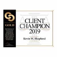 Martindale-Hubbell Client Champion Gold 2019 | Kevin W. Shepherd